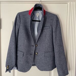 J Crew blue tweed blazer